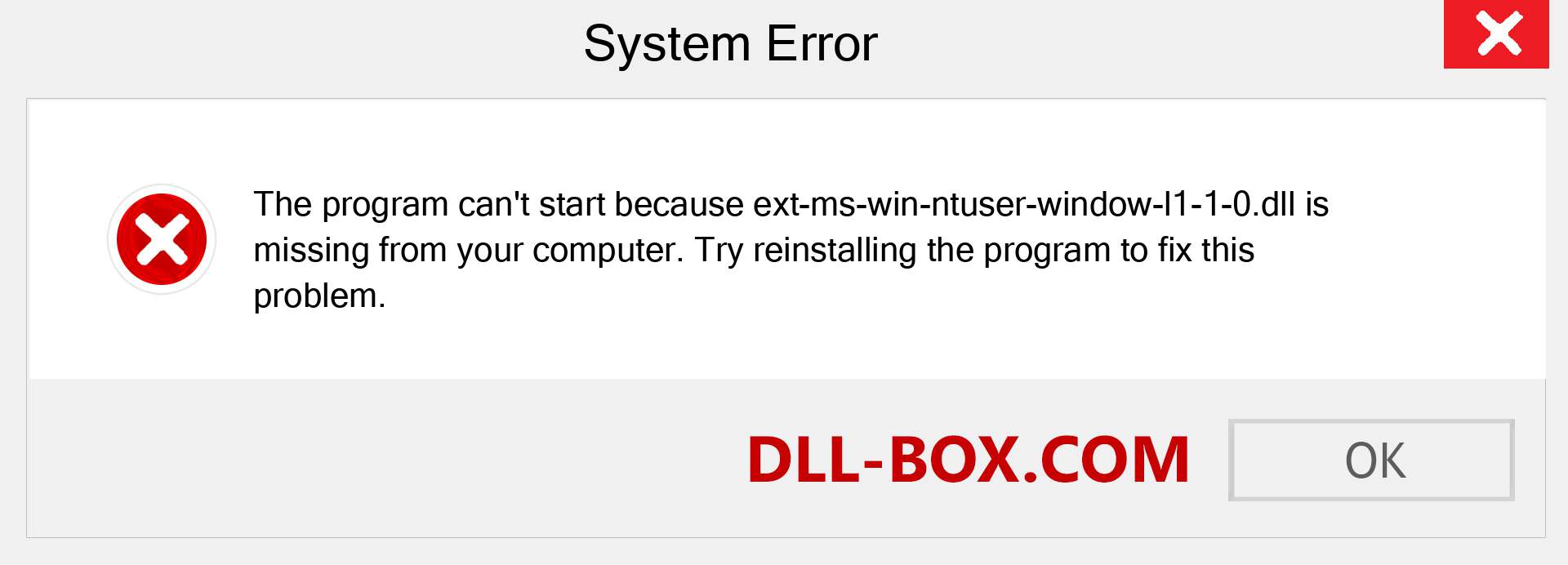  ext-ms-win-ntuser-window-l1-1-0.dll file is missing?. Download for Windows 7, 8, 10 - Fix  ext-ms-win-ntuser-window-l1-1-0 dll Missing Error on Windows, photos, images